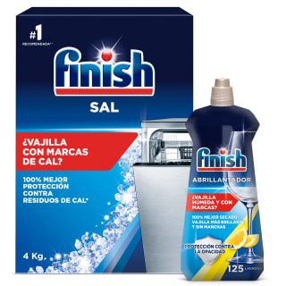 Pack x2 Finish sal 4kg + abrillantador Limón 500ml por 10.03€