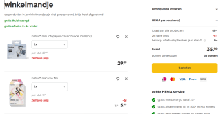 2e voor de halve prijs op InstaX fotopapier en accessoires bij de Hema
