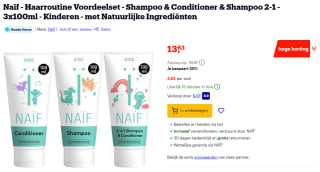Naïf Haarroutine voordeelset (3 x 100ml) voor €13,63 bij Bol