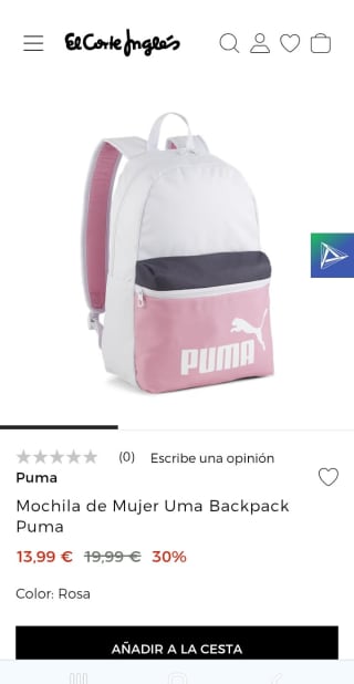 Puma Mochila de mujer por 13,99€.
