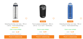 Diverse Kambukka flessen/drinkbekers met 20% korting bij Blokker