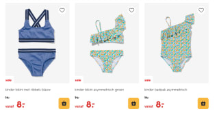Baby & kinder badmode vanaf €5 bij de Hema