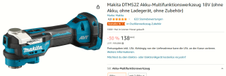 Makita DTM52Z Accu Multitool 18V Basic Body voor €138,44 bij Amazon