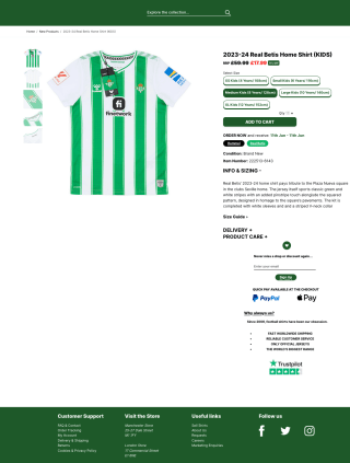 Camiseta de local Real Betis 2023-24 Niños por 18,89€