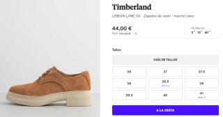 Calzado marca Timberland desde 30€