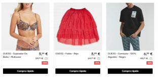 Ropa de la marca Guess desde solo 2,99€ ofertaza