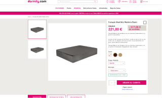 Canapé abatible de madera 90x190 a solo 198,90€