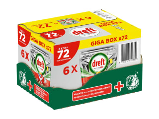 Dreft Platinum Plus All In One Vaatwastabletten 6 x 12 Capsules voor €14,99 bij Kruidvat