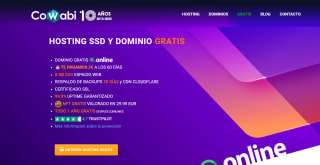 2€ gratis al registrar un dominio .ONLINE gratis también.