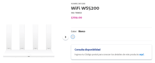 Router Huawei WiFi WS5200 por $769 en TElcel