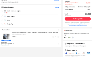 OnePlus Pad 2 Tablet 12GB 256GB Snapdragon 8 Gen 3 Chipset 3K 12" por solo 434,04€