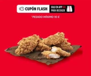 5 Tiras de pollo en KFC por solo 3,50€