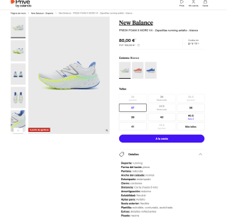 Zapatillas New Balance FRESH FOAM X MORE V4 por solo 80€