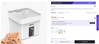 Edipets Fuente para Gatos silenciosa con sensor de movimiento por 11,95€ (7,17€ cuentas nuevas)