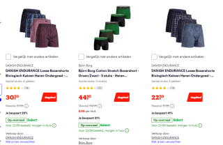 Tot 40% korting op Danish Endurance & Björn Borg boxershorts bij Bol