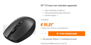 HP 715 oplaadbare muis voor €51,21 bij NBB