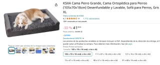 Cama Ortopédica para Perros tamaño XL por 41,99€