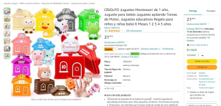Juguete sensorial Montessori para bebes por solo 10.99€