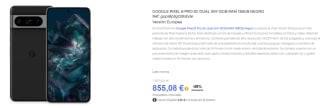 Google Pixel 8 Pro de 12GB/128GB por 721,22€