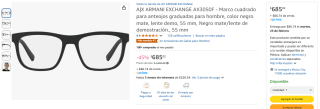 Gafas Armani Exchange AX3050F por $686 | Amazon