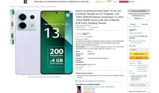 Xiaomi Redmi Note 13 Pro 5G 8G 256GB 6,67" 1,5K 120Hz por 282,68€