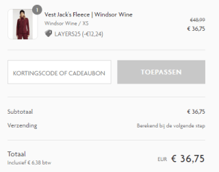 25% extra korting op winterlagen bij O'Neill