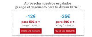 Descuento en álbumes Cewe de hasta 25€