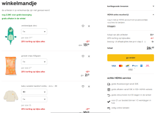 20% korting op bijna alles tijdens Happy Hour bij Hema