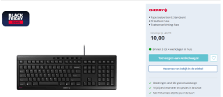 Cherry STREAM toetsenbord voor €10 bij Electroworld