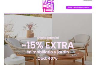 15% descuento en mobiliario y jardín desde La redoutte
