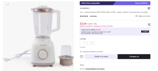 Licuadora Picadora BASIC HOME - Versátil y Potente, Cuchillas de Acero Inoxidable por 22.5€ (Cuenta Nueva 13.5€)