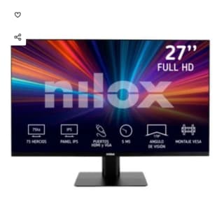 Monitor Nilox NXM27FHD11 27" LED IPS FullHD 75Hz por 93,99€