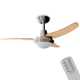 Ventilador de Techo con Mando a Distancia y Luz EnergySilence Aero 480. 65 W, 106 cm de Diámetro, 3 Aspas Reversibles, 3 Velocidades, Acabado en Madera Nogal/Haya por 45.99€