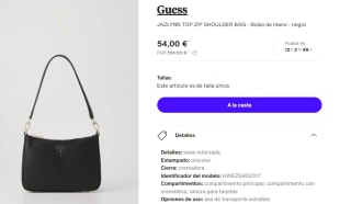 Bolso de mano Guess JAZLYNN TOP ZIP SHOULDER BAG por 54€