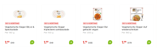 50% korting op alle Vegetarische Slager producten bij de Plus