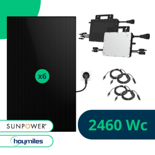 Kit solaire Plug And Play 2460 Wc Sunpower à 747,90 €