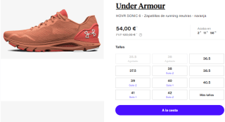 Zapatillas para Mujer Under Armour HOVR SONIC 6 por 54€