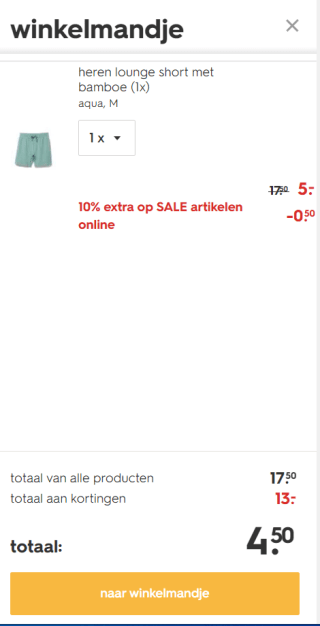 Heren loungeshort voor €4,50 bij HEMA