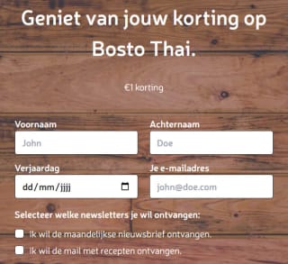 €1 korting op Bosto Thai rijst met e-coupon
