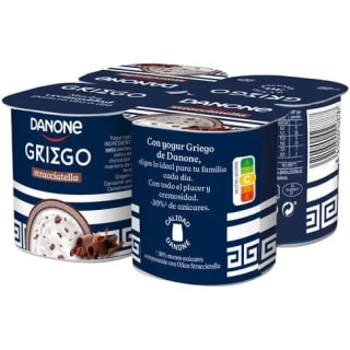 Yogur Griego de Stracciatella Danone 4 x 110 g por 1€
