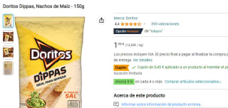 Doritos Dippas, Nachos de Maíz de 150g por 1,43€