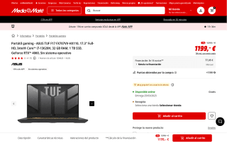 ASUS TUF F17 por 1.019,15€