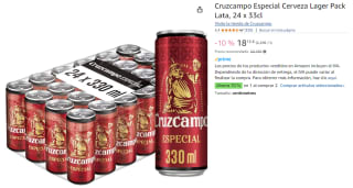 2 Packs de 24 latas de 33 cl de Cruzcampo Especial Cerveza Lager por 23.59€