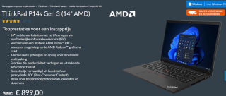 ThinkPad P14s Gen 3 (14" AMD) vanaf €899 bij Lenovo
