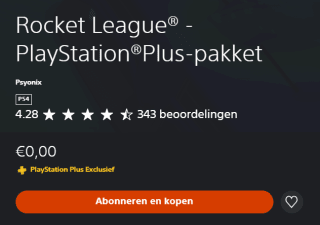 Gratis Rocket League® - PlayStation®Plus-pakket via de Playstation Store
