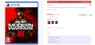 Videojuego Call of Duty: Modern Warfare III todas plataformas por 49,52€