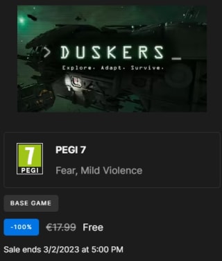Duskers gratis bij Epic Games