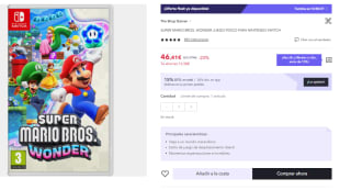 Super Mario Bros. Wonder Nintendo Switch por 32,49€