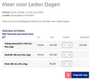 Kortingscode voor tickets voor Attractiepark Toverland + Gratis Parkeren