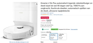 Dreame L10s Plus robotstofzuiger voor €245,55 dmv code met Amazon Prime